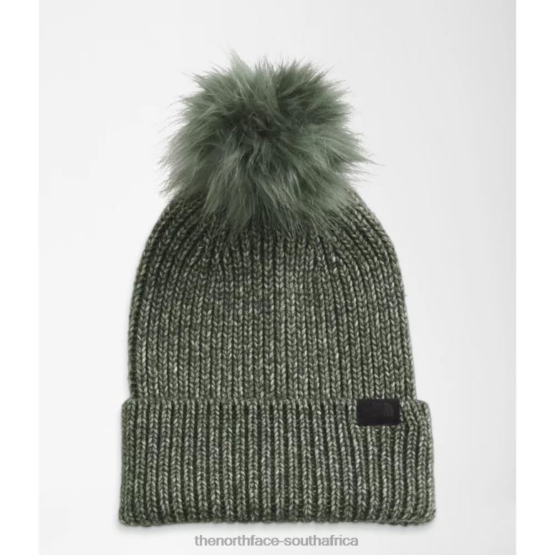 Airspun Pom Beanie TX0865078 Thyme The North Face