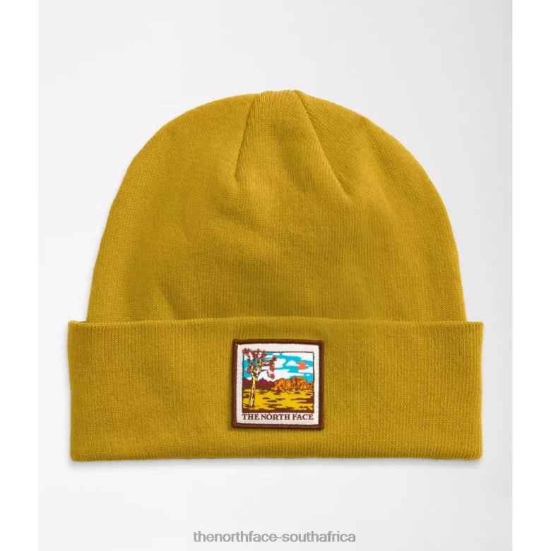 Embroidered Earthscape Beanie TX0863909 Mineral Gold The North Face