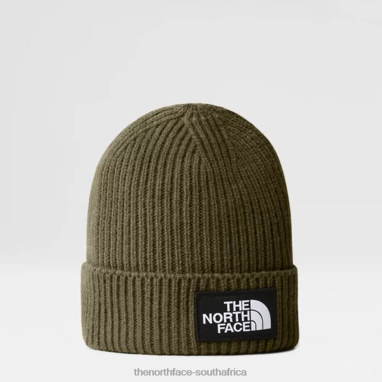 Tnf Logo Box Cuffed Beanie TX086108 Military Olive The North Face