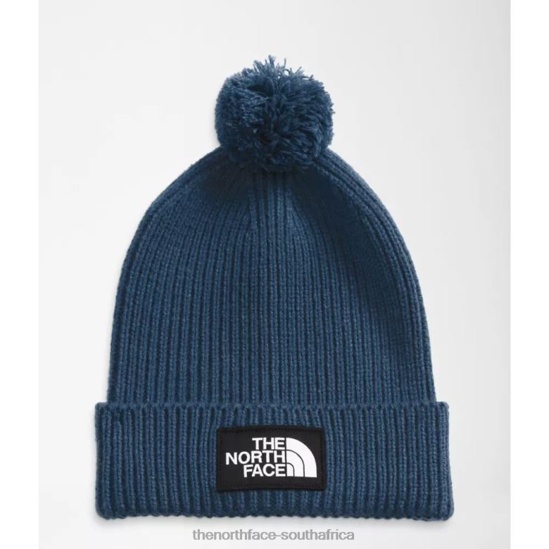 Tnf Logo Box Pom Beanie TX0863228 Shady Blue The North Face