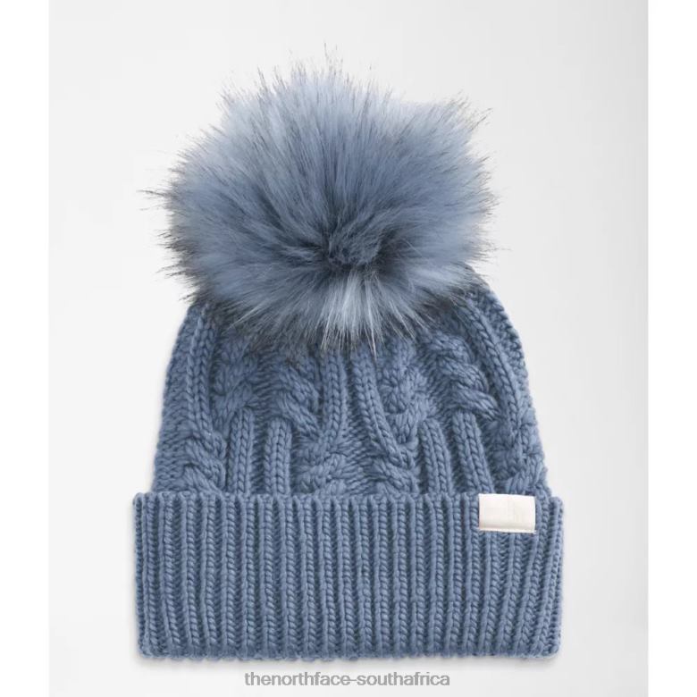 Women Oh Mega Fur Pom Beanie TX0865069 Folk Blue The North Face