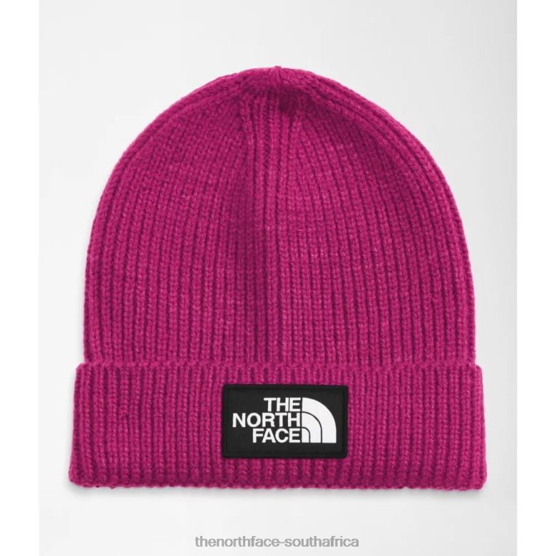 Kids Tnf Box Logo Cuffed Beanie TX0865777 Fuschia Pink The North Face