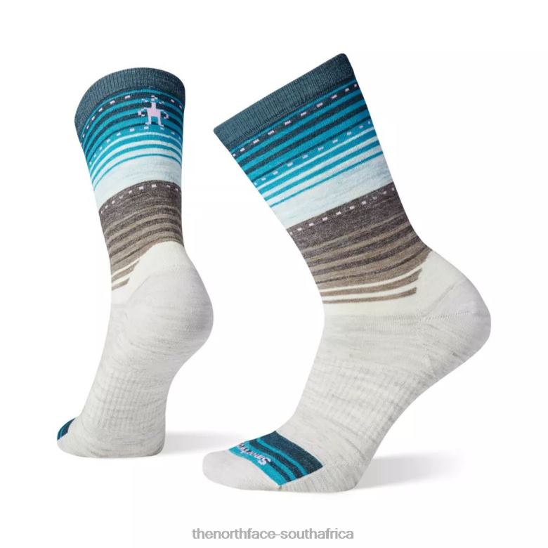 Women Everyday Stitch Stripe Crew Socks TX0866334 Ash The North Face