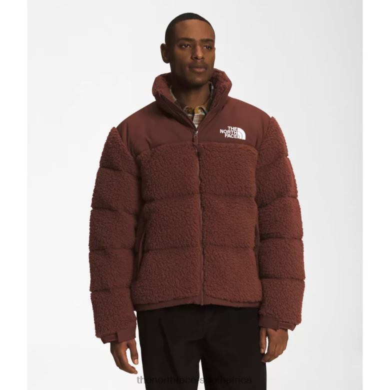 Men High Pile Nuptse Jacket TX0863849 Dark Oak The North Face