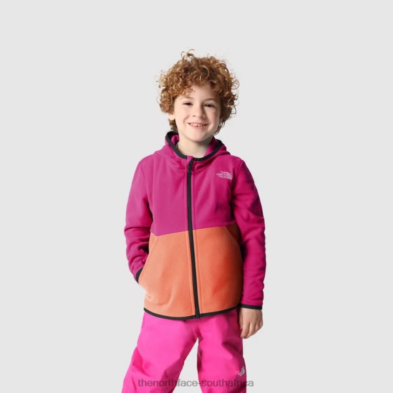 Kids Glacier Hooded Fleece Jacket TX0861843 Fuschia Pink The North Face