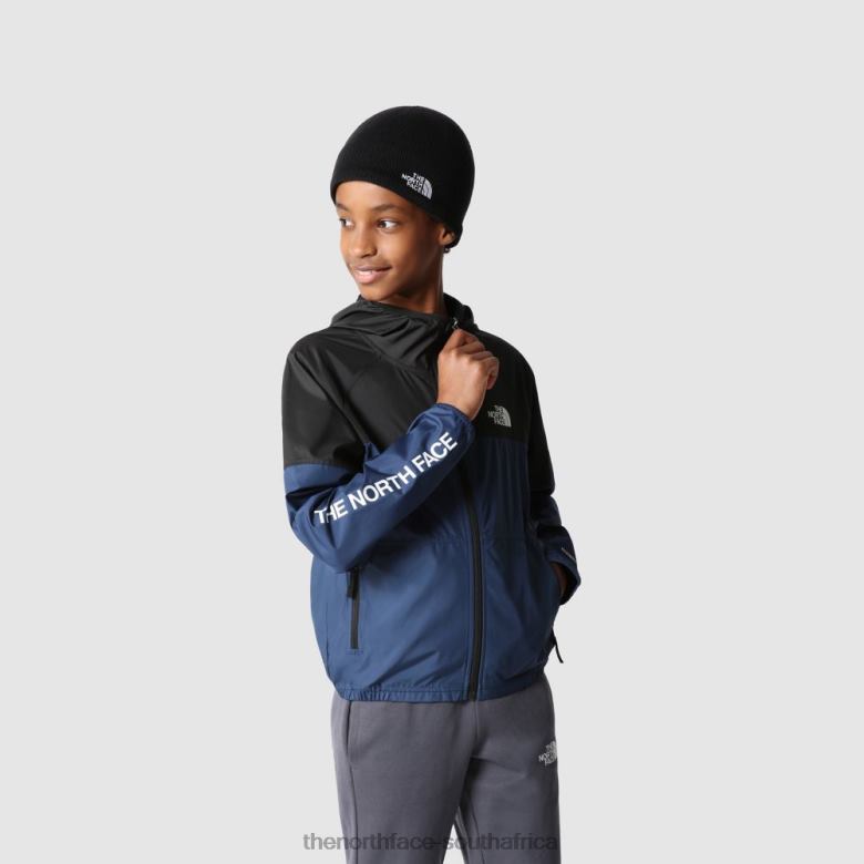 Boys Never Stop Windwall Hooded Jacket TX0861839 Shady Blue The North Face