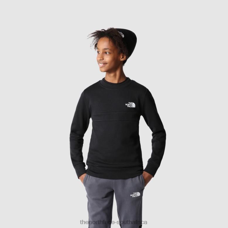 Boys Slacker Crew Neck Sweatshirt TX0861979 Black The North Face