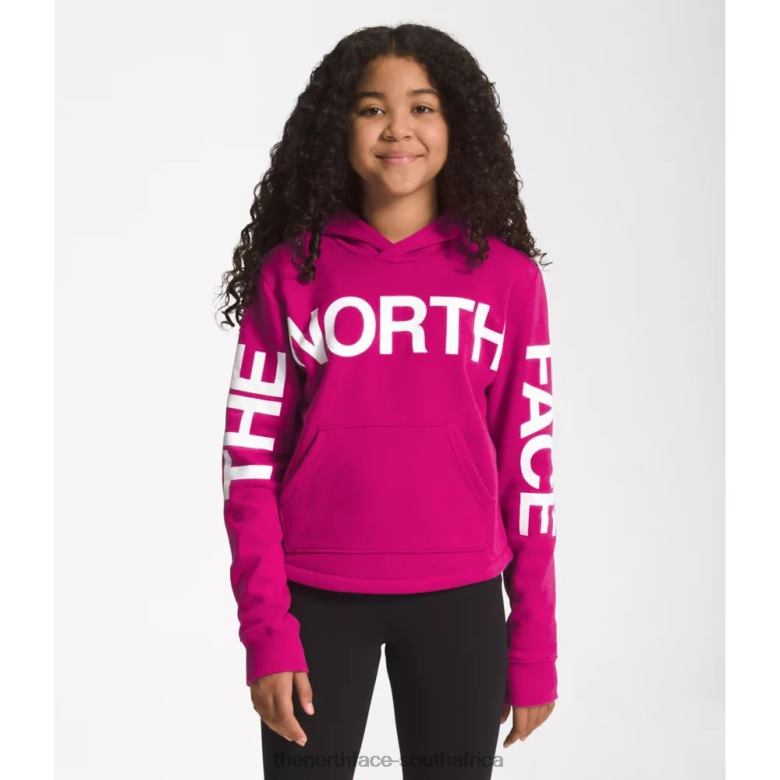 Girls Camp Fleece Pullover Hoodie TX0866002 Fuschia Pink The North Face