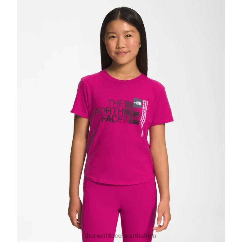 Girls Short Sleeve Graphic Tee TX0865997 Fuschia Pink The North Face