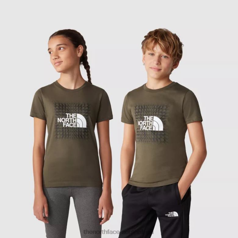 Teens Box Short Sleeve T-Shirt TX0862033 New Taupe Green The North Face