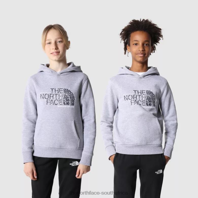 Teens Drew Peak Hoodie TX0862026 Grey The North Face