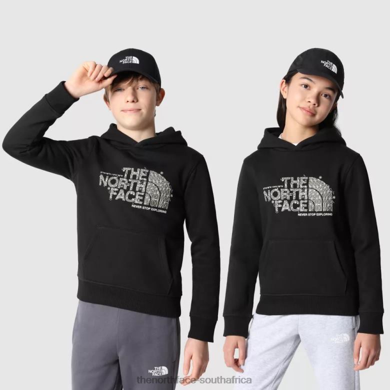 Teens Drew Peak Hoodie TX0862027 Black The North Face