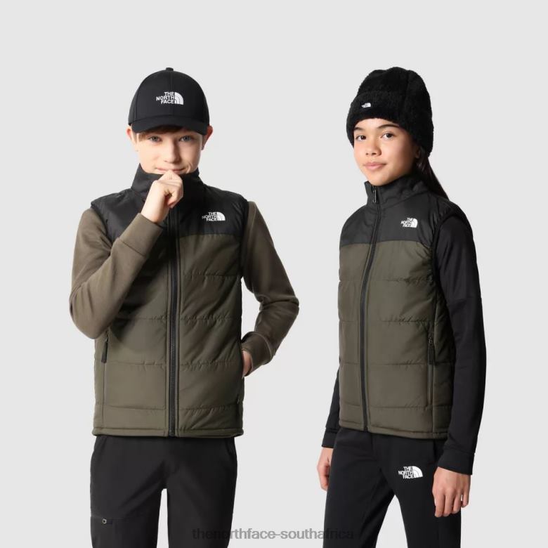 Teens Never Stop Synthetic Gilet TX0862220 New Taupe Green The North Face