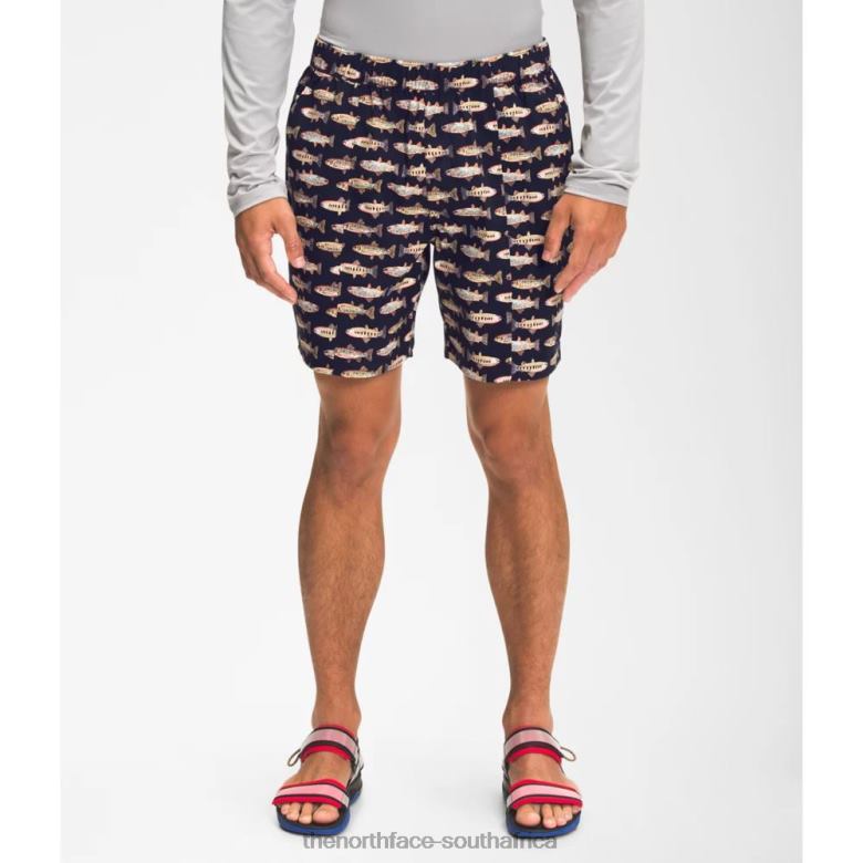 Men Printed Class V Pull On Shorts TX0864991 Navy Fly Reel The North Face