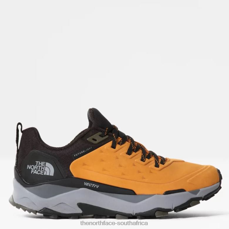 Men Vectiv Futurelight Exploris Leather Hiking Shoes TX0861023 Citrine Yellow The North Face