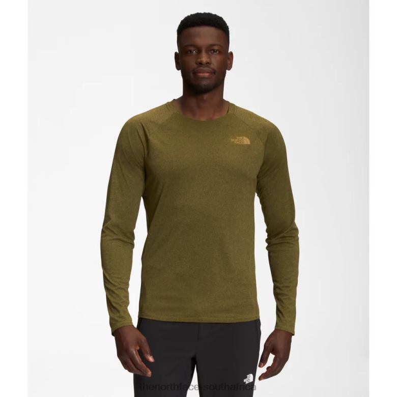 Men Big Pine Long Sleeve Crew TX0864413 Mineral Gold The North Face