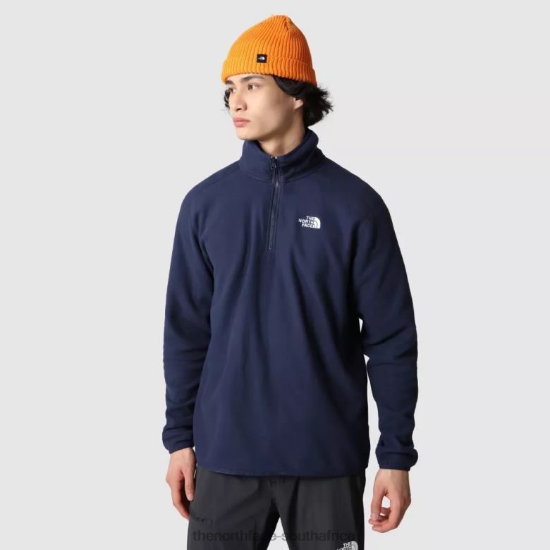 Men 100 Glacier 1/4 Zip Fleece TX0861171 Summit Navy The North Face