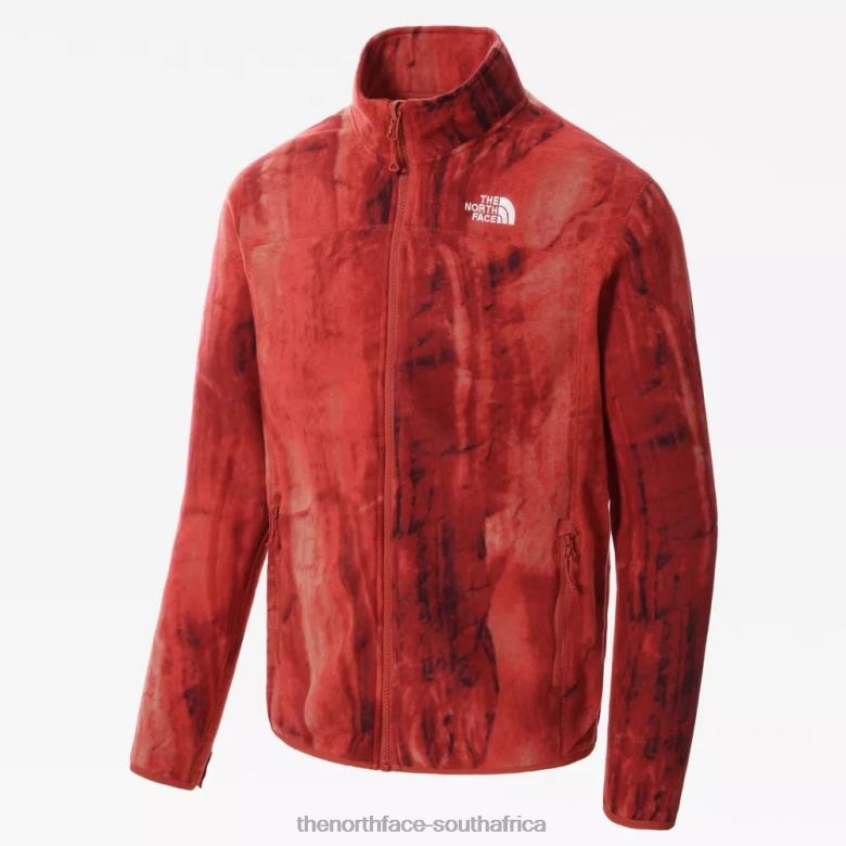 Men 100 Glacier Full Zip Fleece TX0861179 Red Granitic The North Face