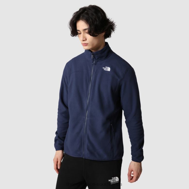 Men 100 Glacier Full Zip Fleece TX0861181 Summit Navy The North Face