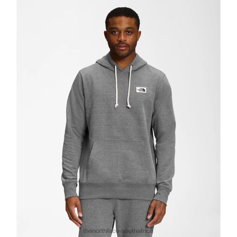 Men Heritage Patch Pullover Hoodie TX0865403 Grey The North Face