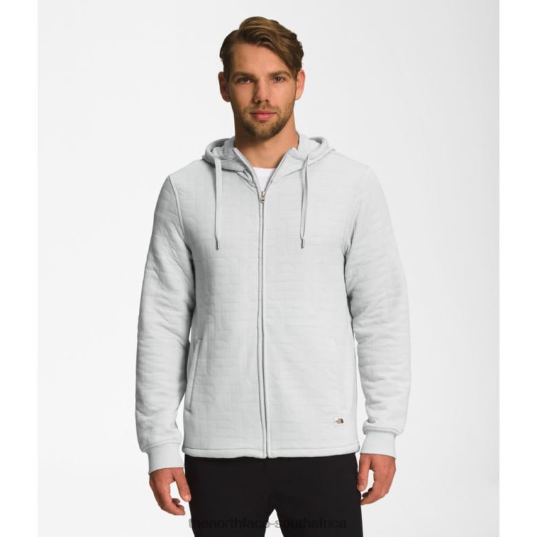 Men Longs Peak Quilted Full Zip Hoodie TX0864654 Grey The North Face