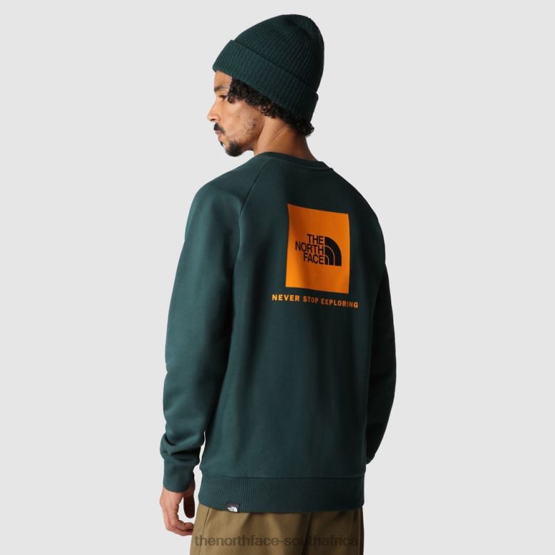 Men Raglan Redbox Sweater TX086615 Green The North Face