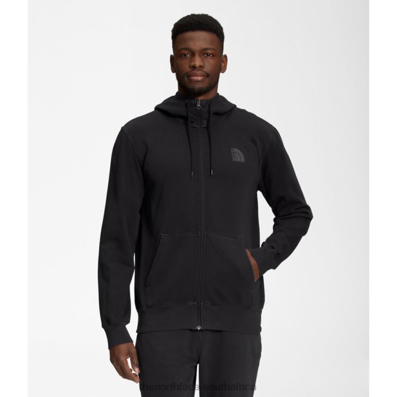 Men Garment Dye Full Zip Hoodie TX0865515 Black The North Face