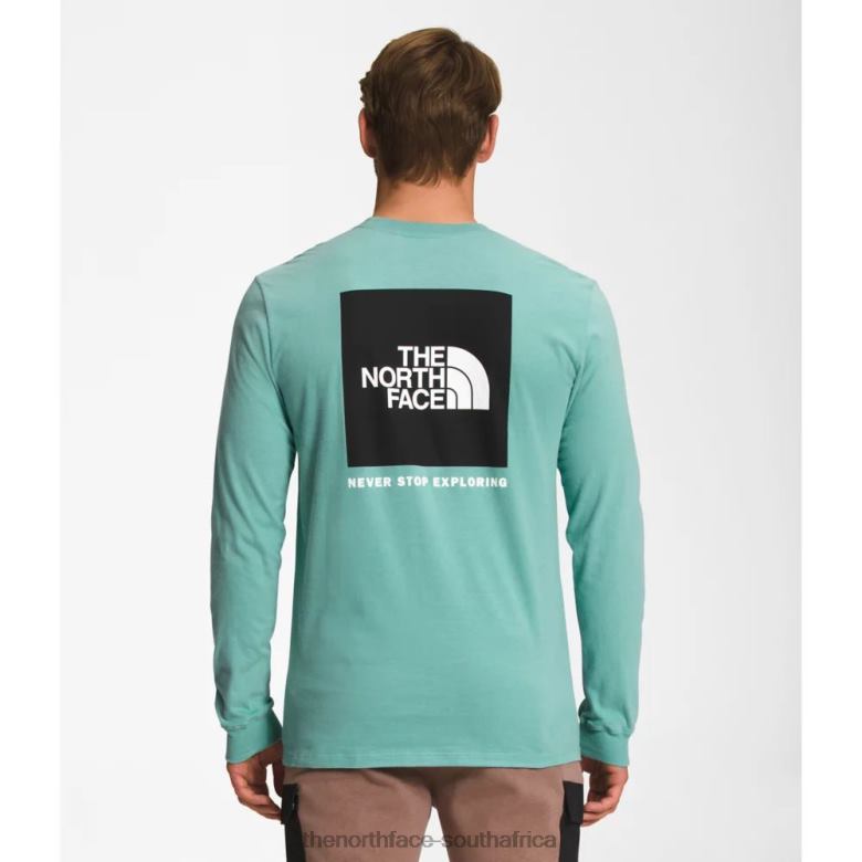 Men Long Sleeve Box Nse Tee TX0863363 Wasabi The North Face