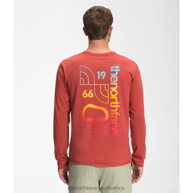 Men Long Sleeve Himalayan Bottle Source Tee TX0864510 Spice Red The North Face