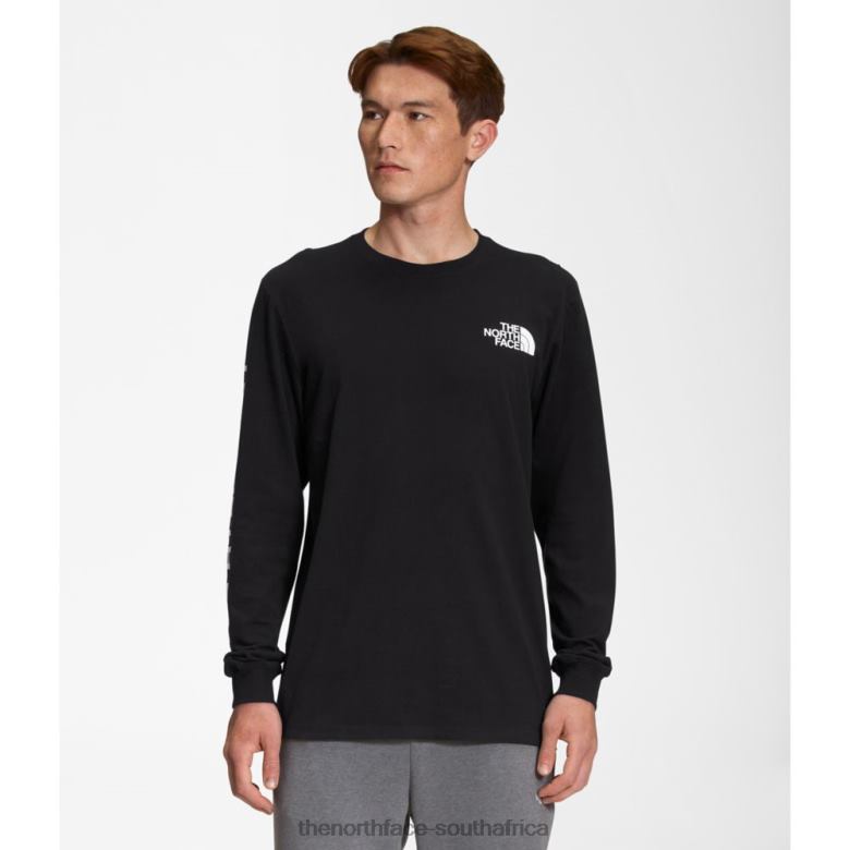 Men Long Sleeve Tnf Sleeve Hit Tee Black White TX0863323 Black-White The North Face