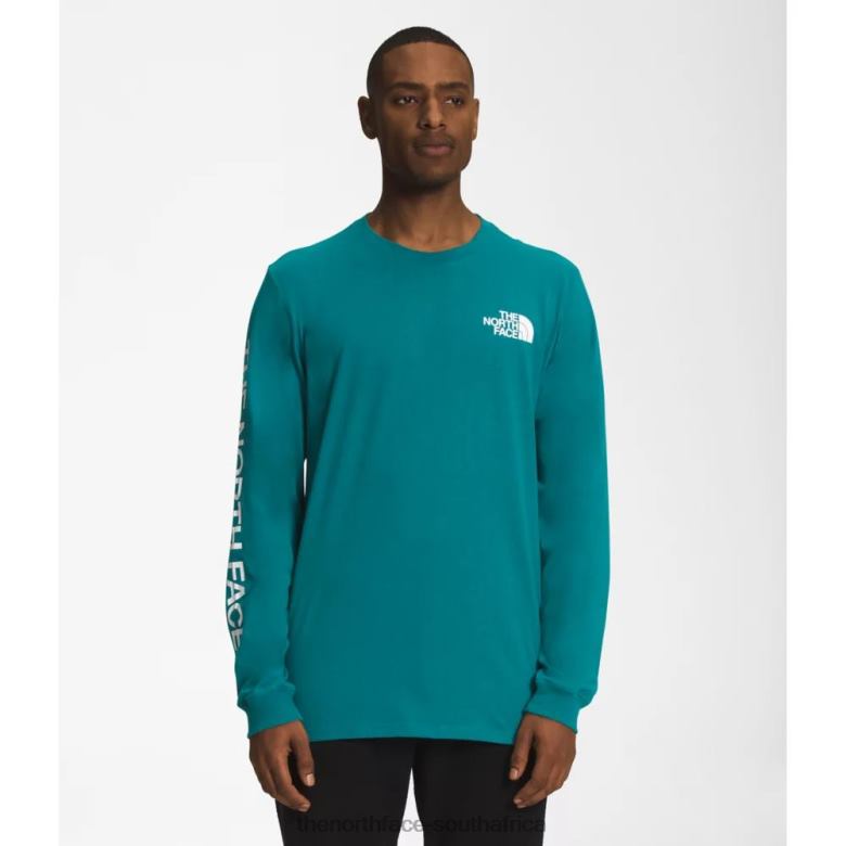 Men Long Sleeve Tnf Sleeve Hit Tee TX0863320 Harbor Blue The North Face