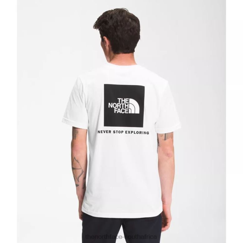 Men Short Sleeve Box Nse Tee White Black TX0863379 White-Black The North Face