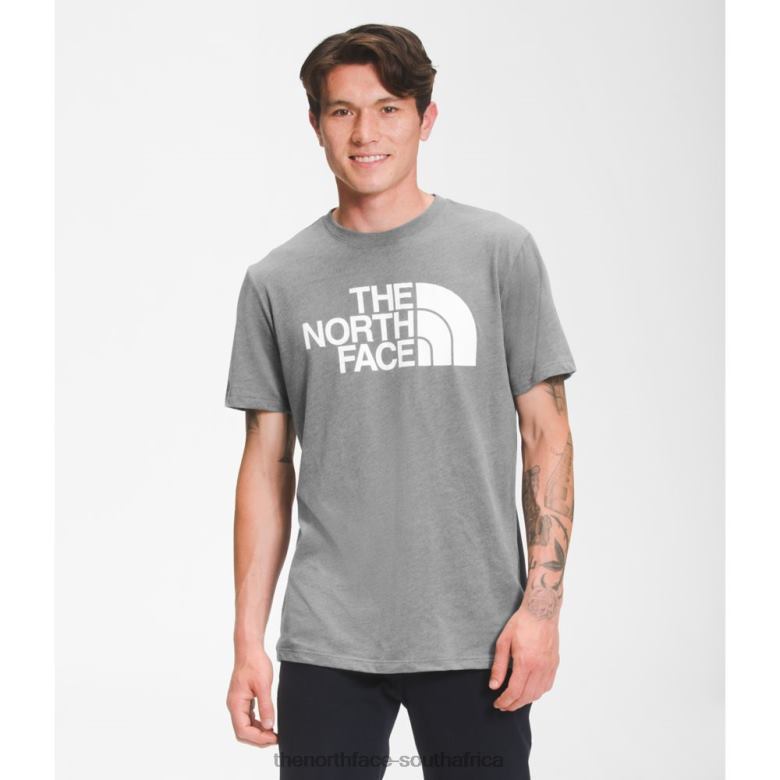 Men Short Sleeve Half Dome Tee TX0863449 Grey The North Face