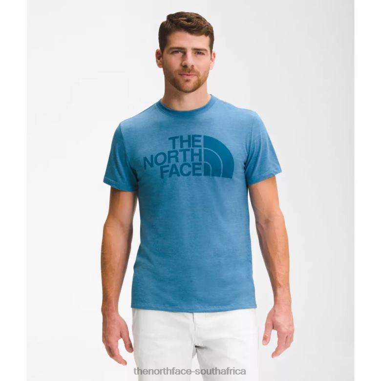 Men Short Sleeve Half Dome Tri Blend Tee TX0864285 Banff Blue The North Face