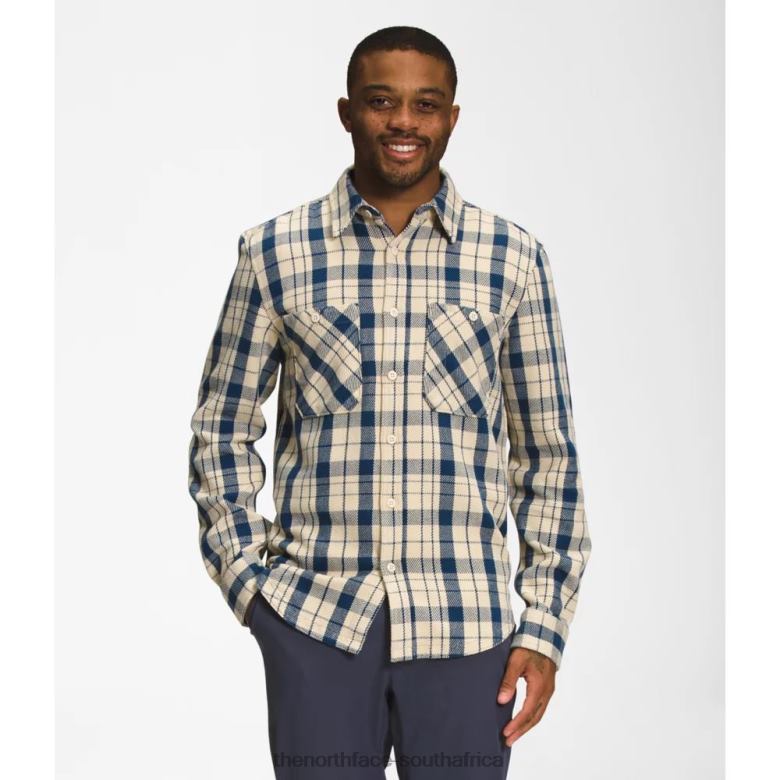 Men Valley Twill Flannel Shirt TX0864155 Gravel The North Face