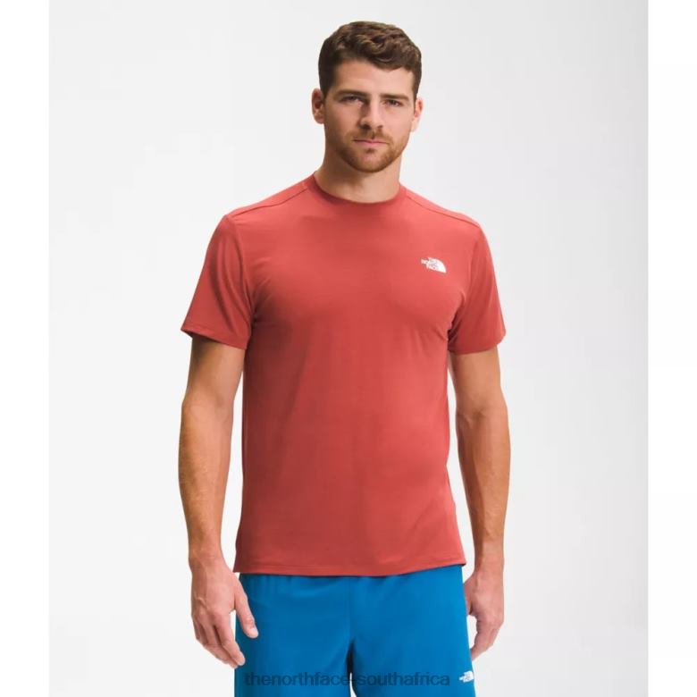 Men Wander Short Sleeve Tee TX0866104 Spice Red The North Face