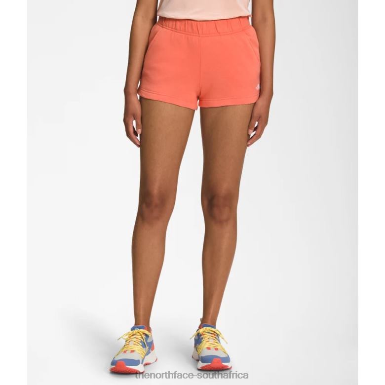 Women Half Dome Logo 3 Shorts TX0863804 Coral Sunrise The North Face