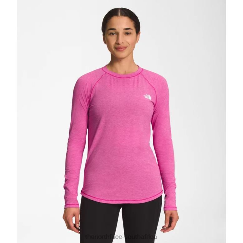 Women Wander Hi Low Long Sleeve TX0866138 Fuschia Pink The North Face