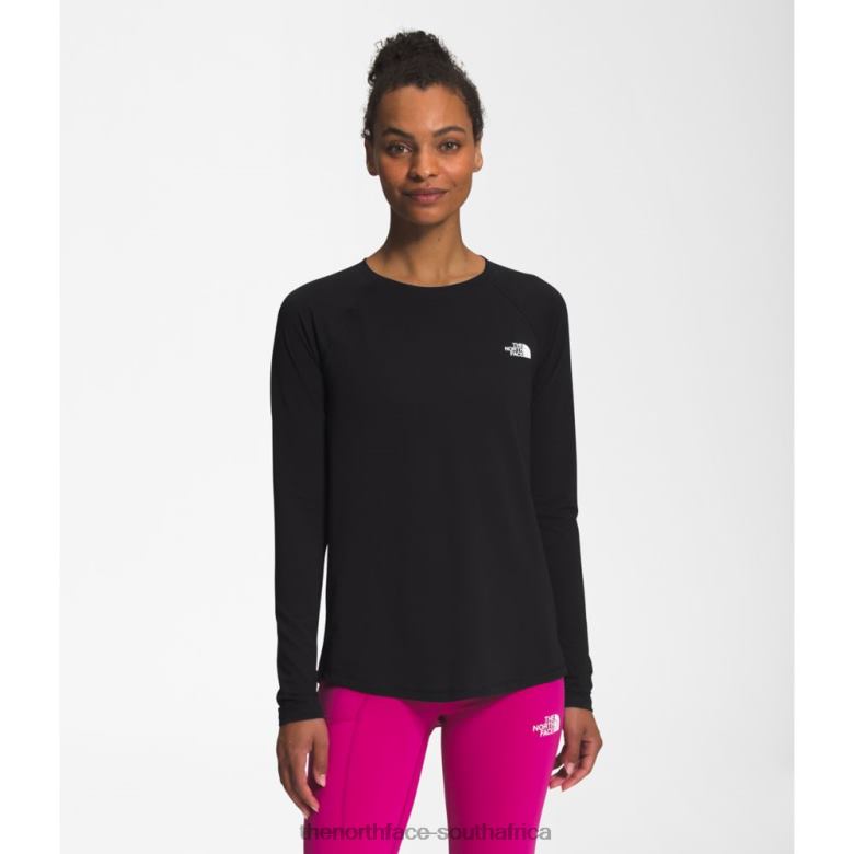 Women Wander Hi Low Long Sleeve TX0866142 Black The North Face