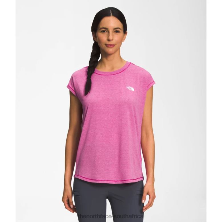 Women Wander Slitback Short Sleeve TX0865841 Fuschia Pink The North Face