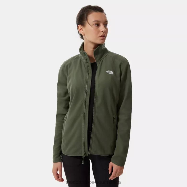 Women 100 Glacier Full Zip Fleece TX0861164 Thyme The North Face