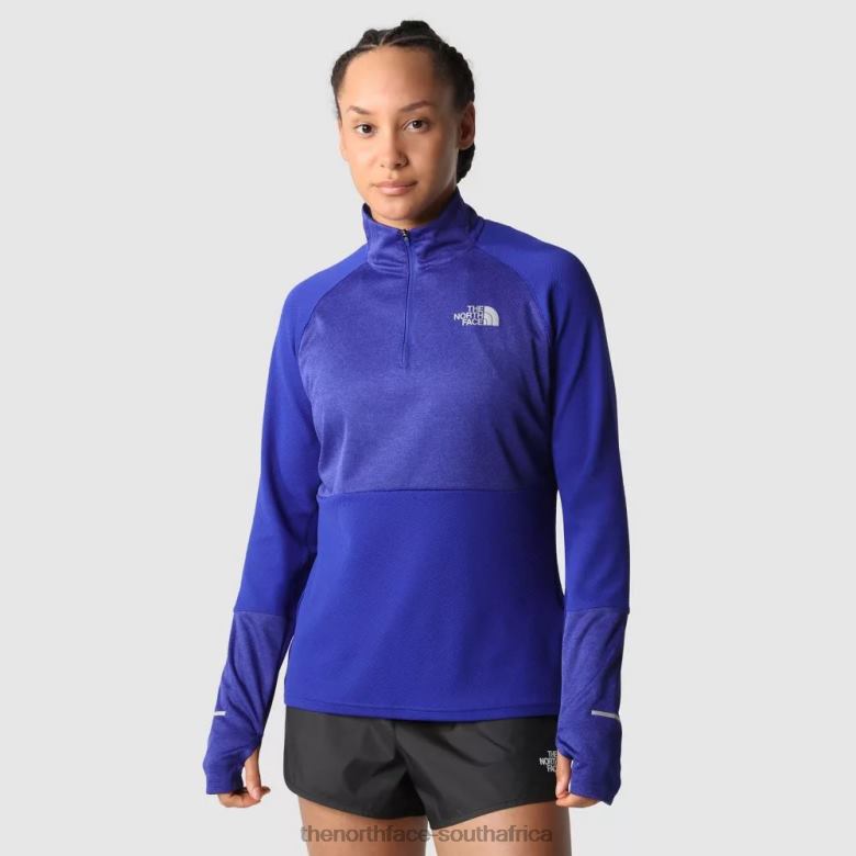 Women 1/4 Zip Run Fleece TX0861583 Lapis Blue The North Face