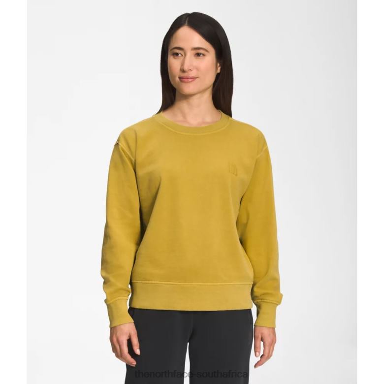 Women Garment Dye Crew TX0865476 Mineral Gold The North Face