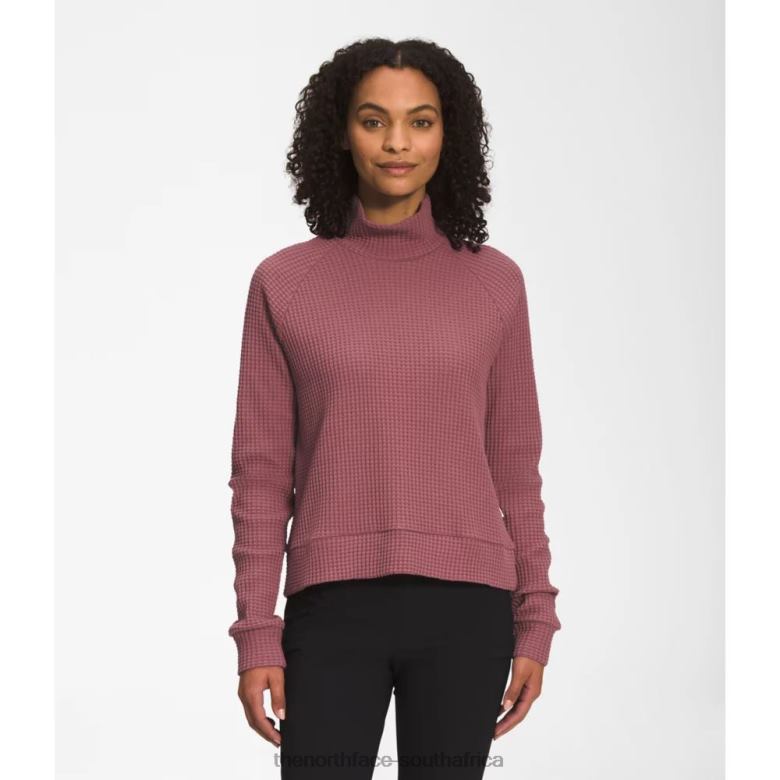 Women Long Sleeve Mock Neck Chabot TX0864248 Ginger The North Face