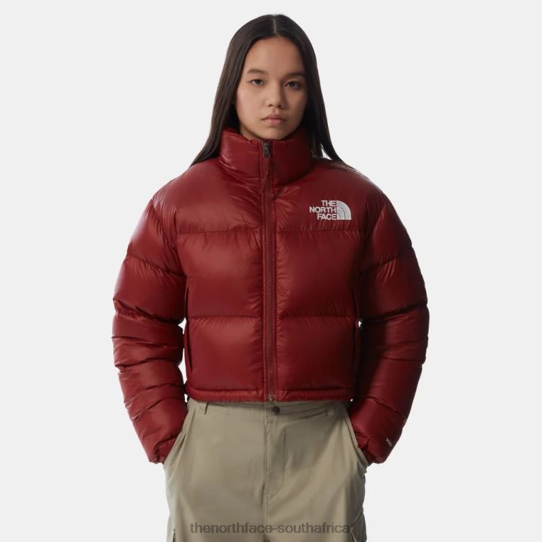 Women Nuptse Short Jacket TX0861070 Brick House Red The North Face