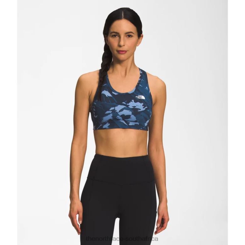 Women Printed Midline Bra TX0864999 Shady Blue The North Face