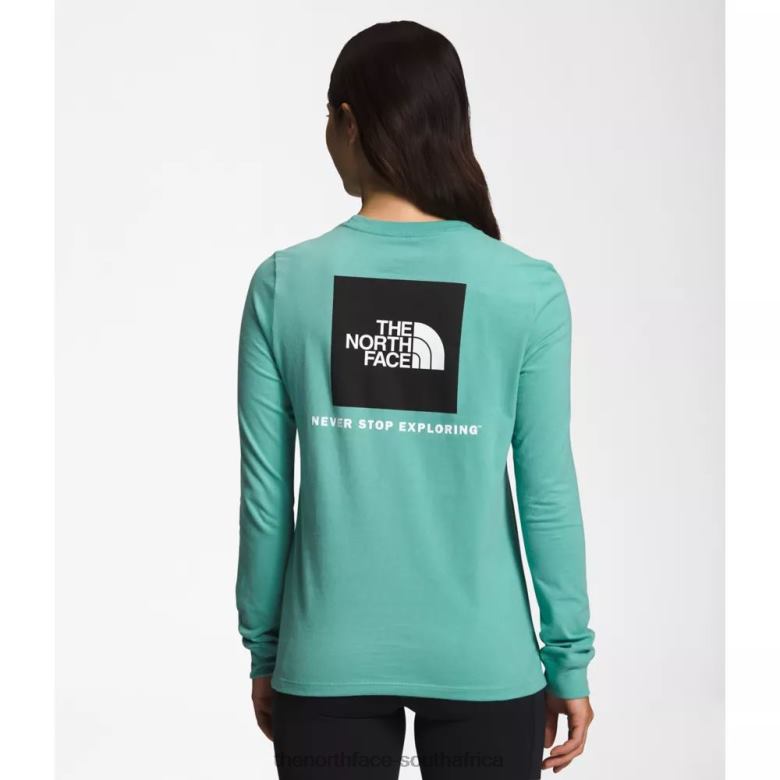 Women Long Sleeve Box Nse Tee TX0864587 Wasabi The North Face