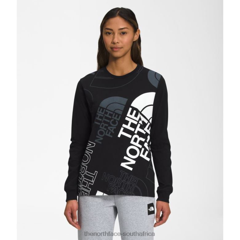 Women Long Sleeve Graphic Injection Tee TX0865512 Black The North Face