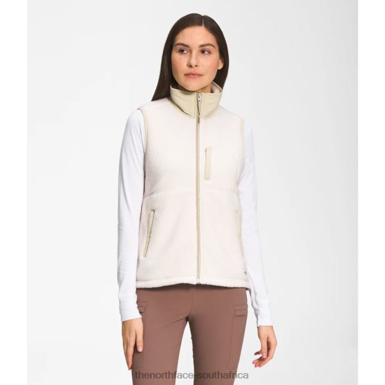 White Gravel Women Cragmont Fleece Vest TX0864254 White-Gravel The North Face